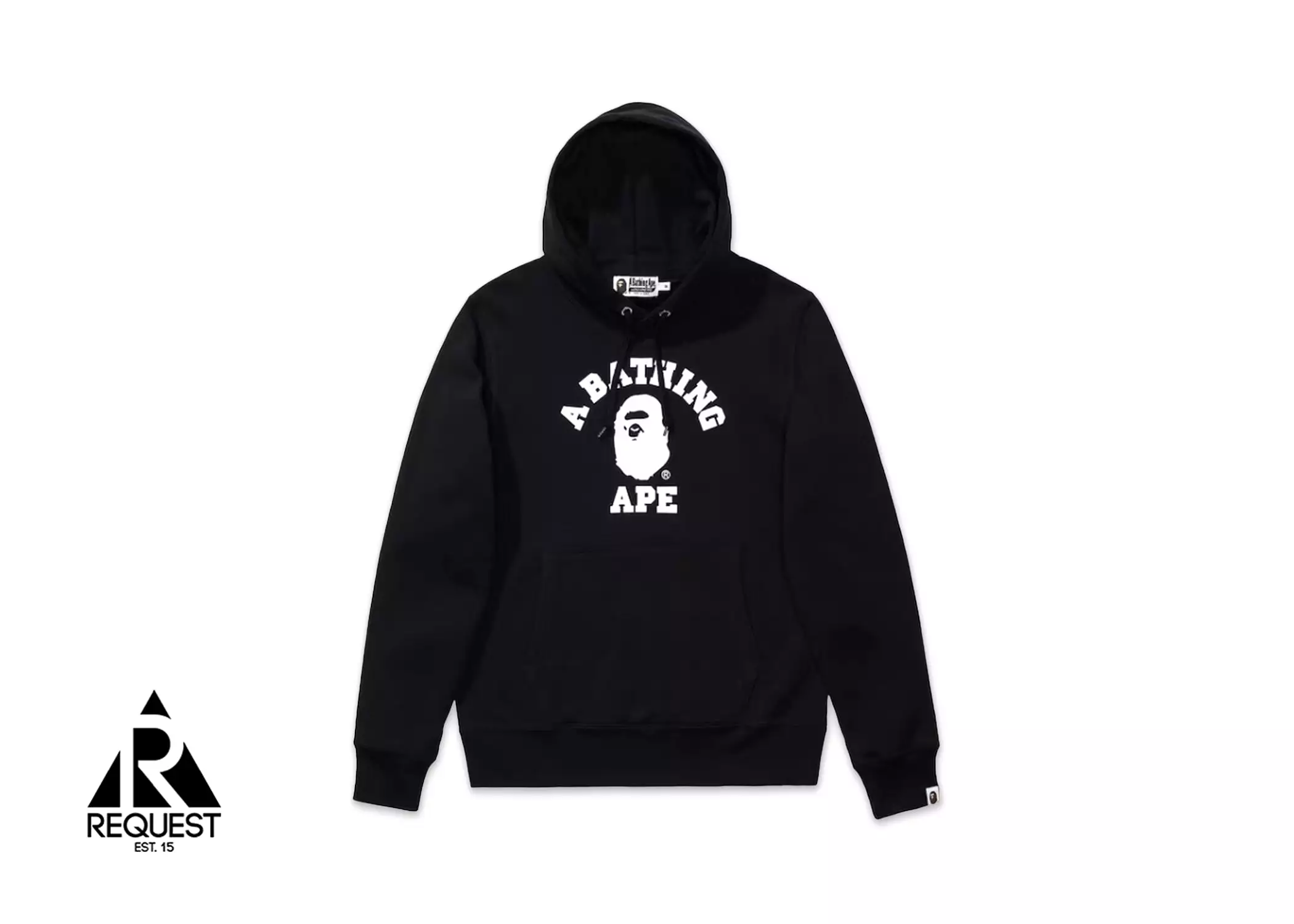 A Bathing Ape BAPE College Pullover Hoodie Black