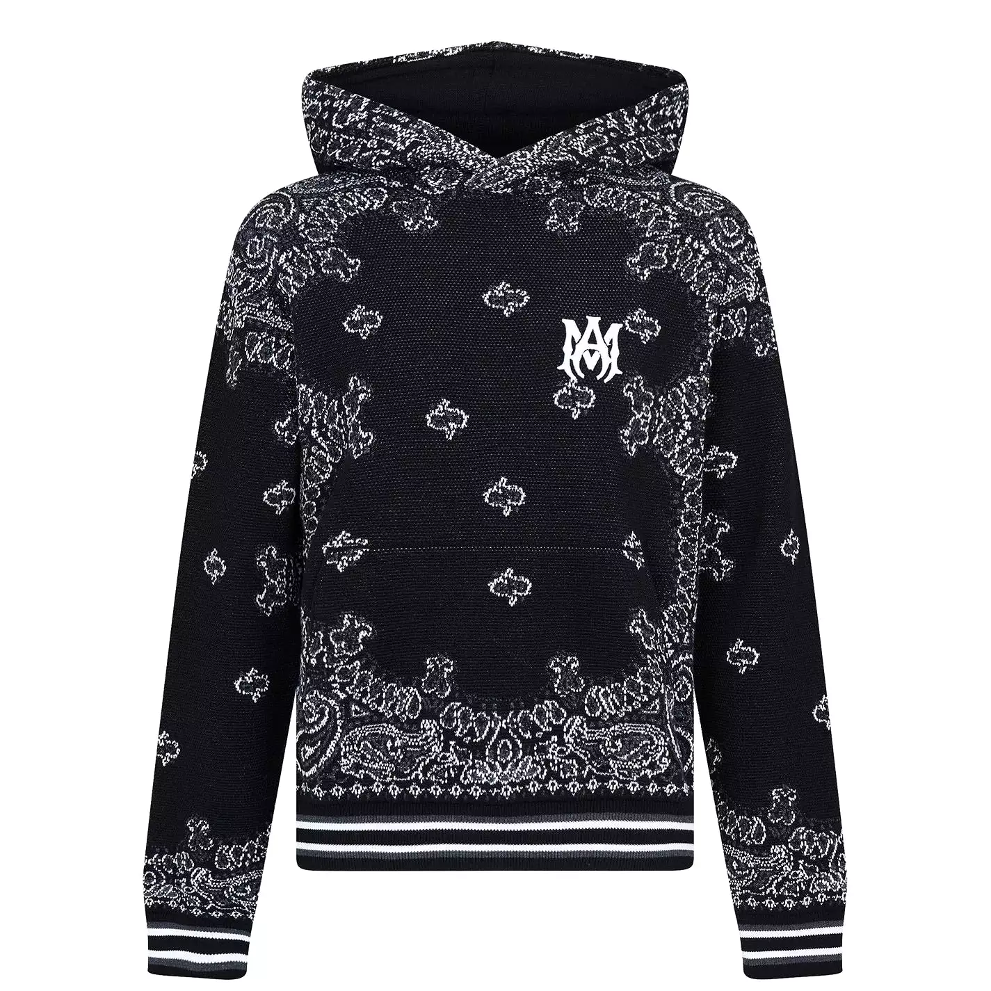 AMIRI B BALL BANDANA HOODIE BLACK