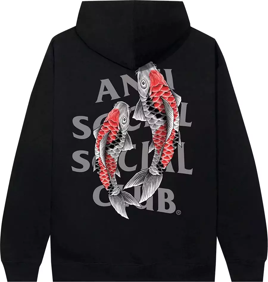 ANTI SOCIAL SOCIAL CLUB KOI GARDEN HOODIE BLACK