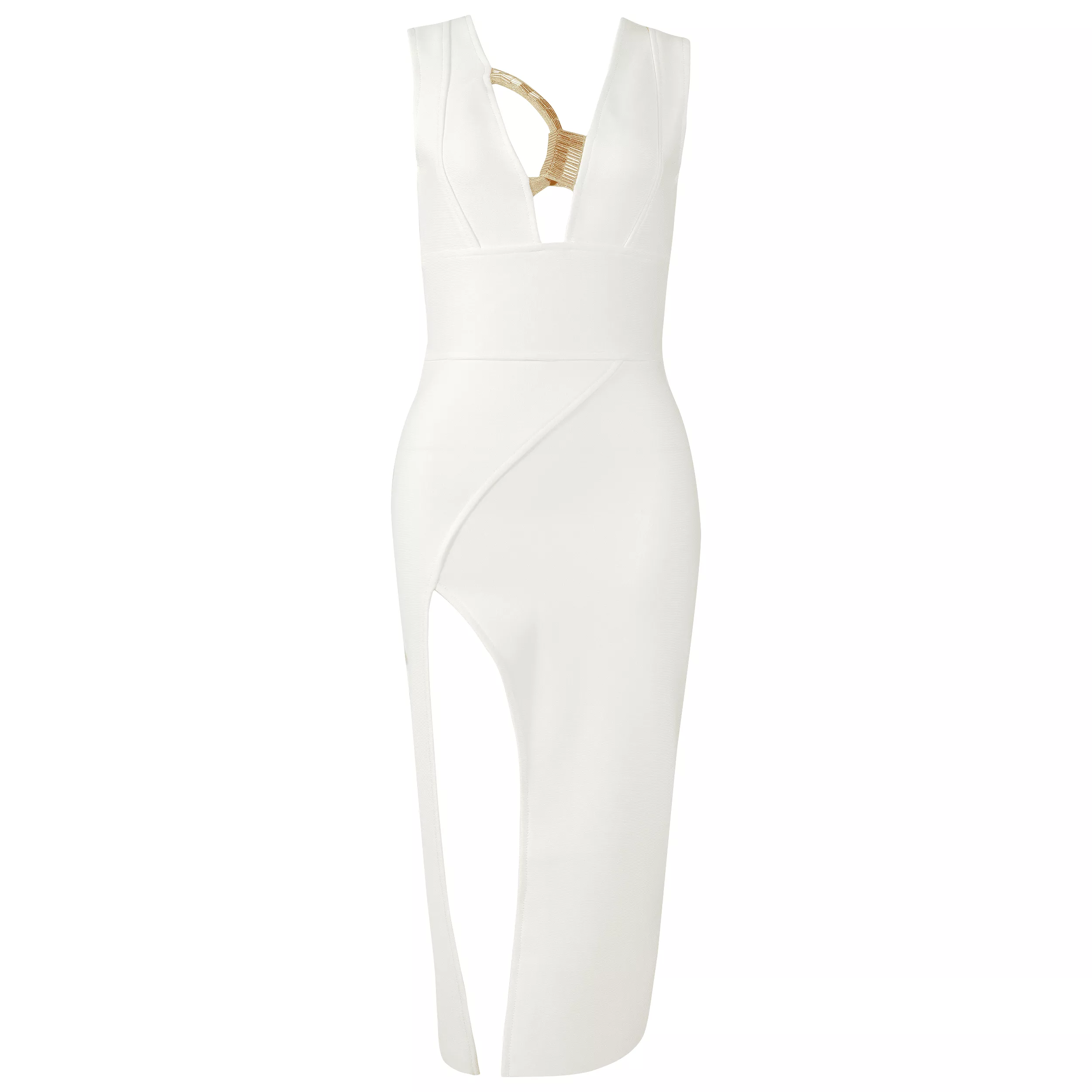 Anush White Midi Dress