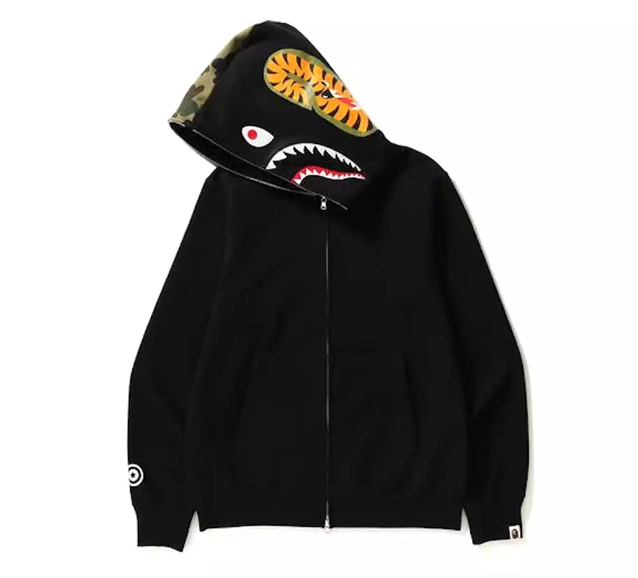 BAPE SHARK FULL ZIP HOODIE BLACK