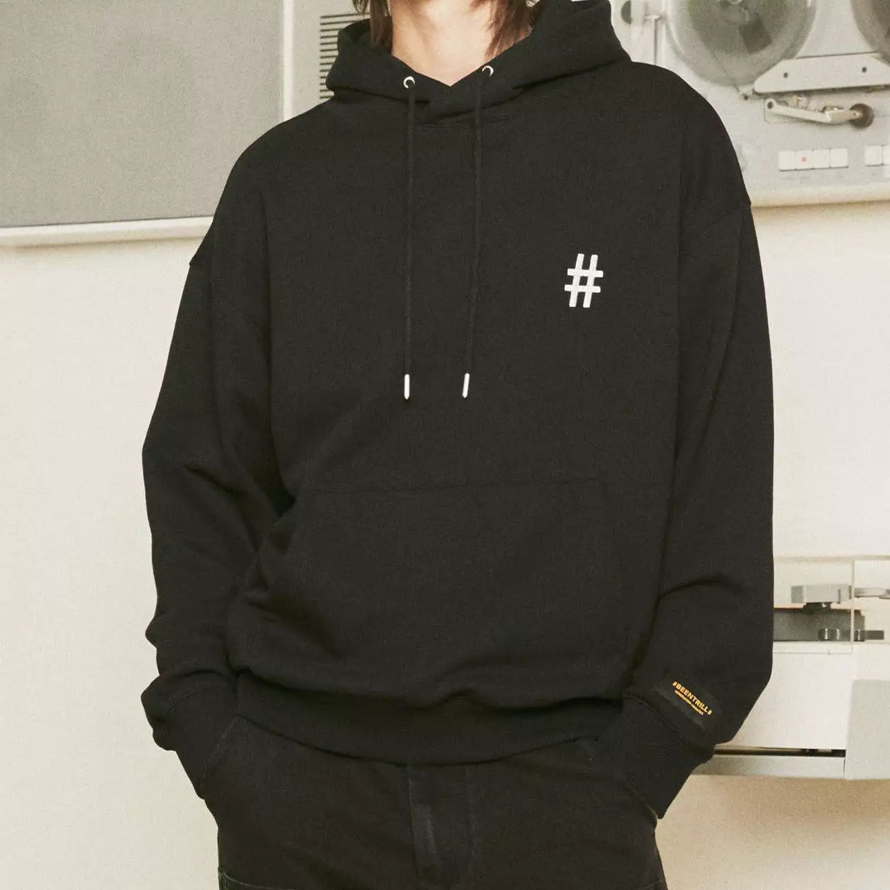 Been Trill Reflective Tape Logo Hoodie Black