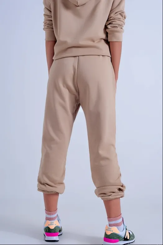 Beige Joggers