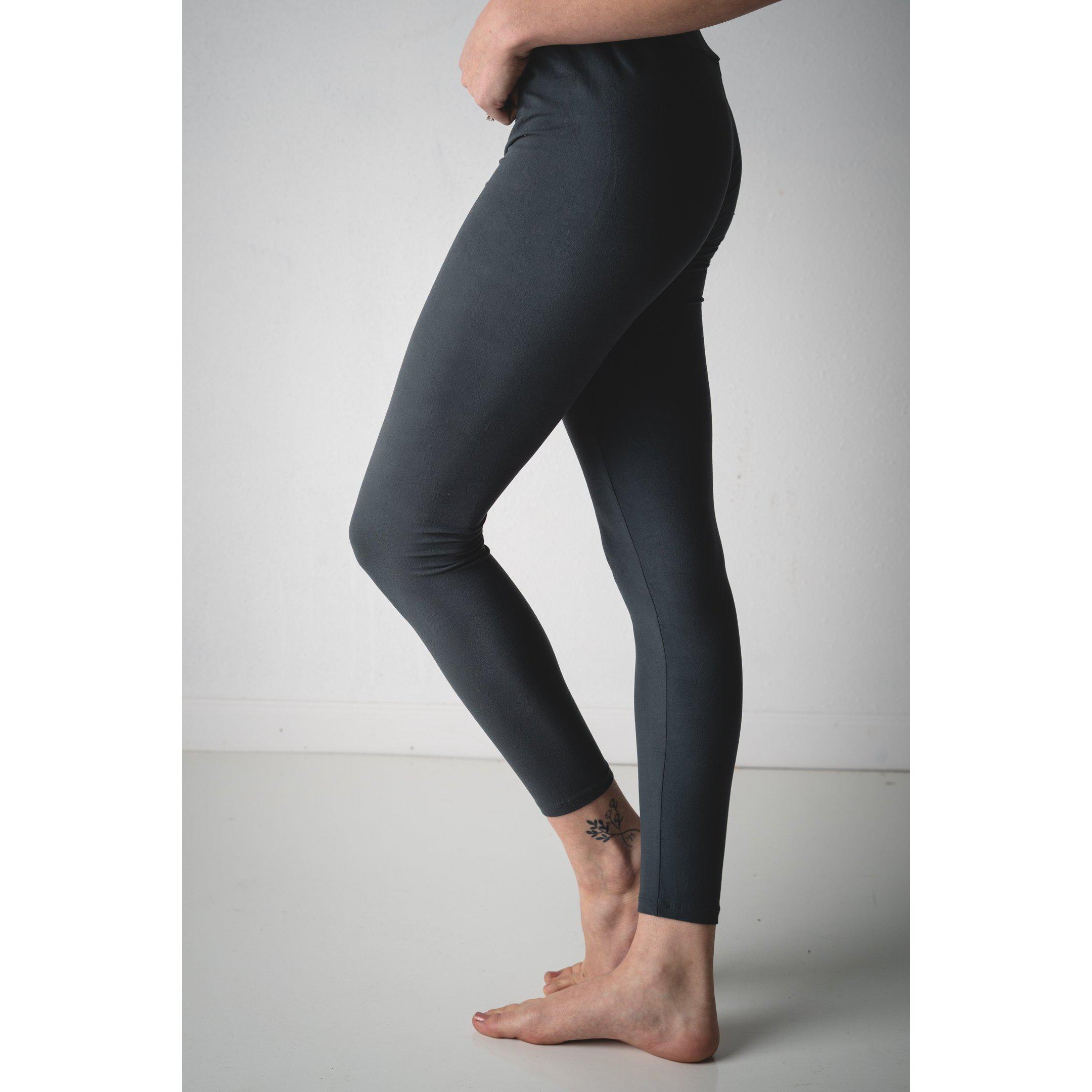 Black High Waist Yoga Band Leggings (One Size or Plus)