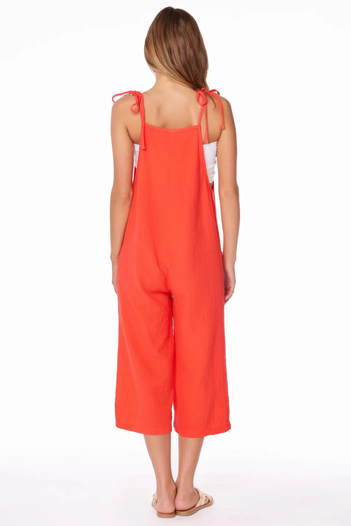 bobi crop wide leg overalls