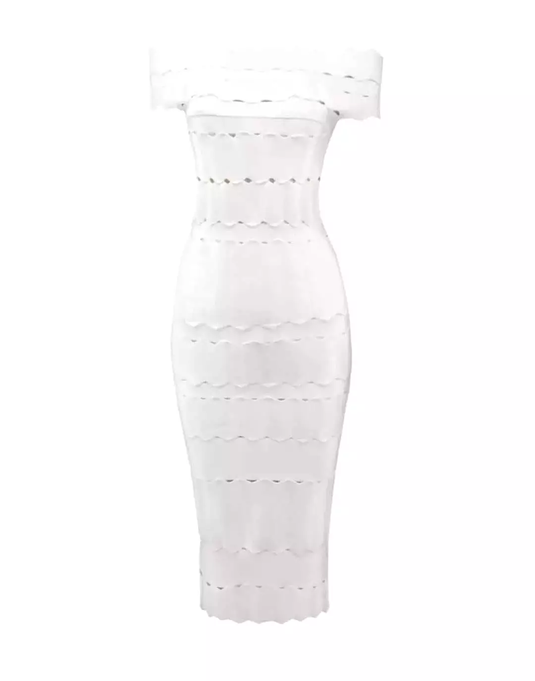 Bodycon Bandage Knitted Lined Midi Dress