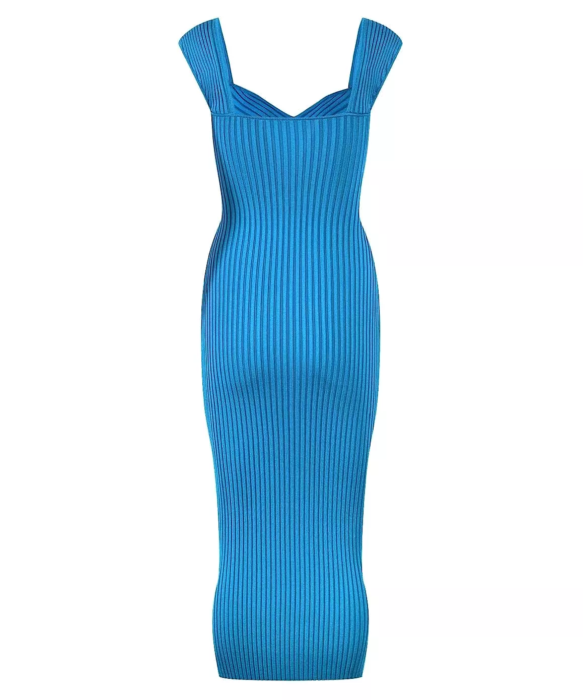 Bodycon Knitted Midi Dress in Blue