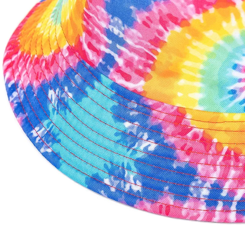 Bucket Hats Reversible Flower Geometric Printing Women Outdoor Hat