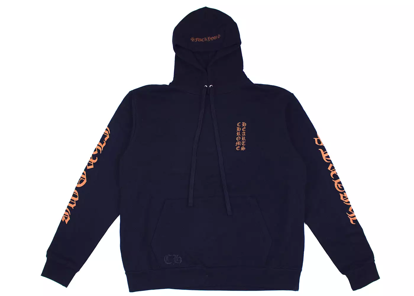 Chrome Hearts Vertical Logo FU Hood Hoodie Black/Brown