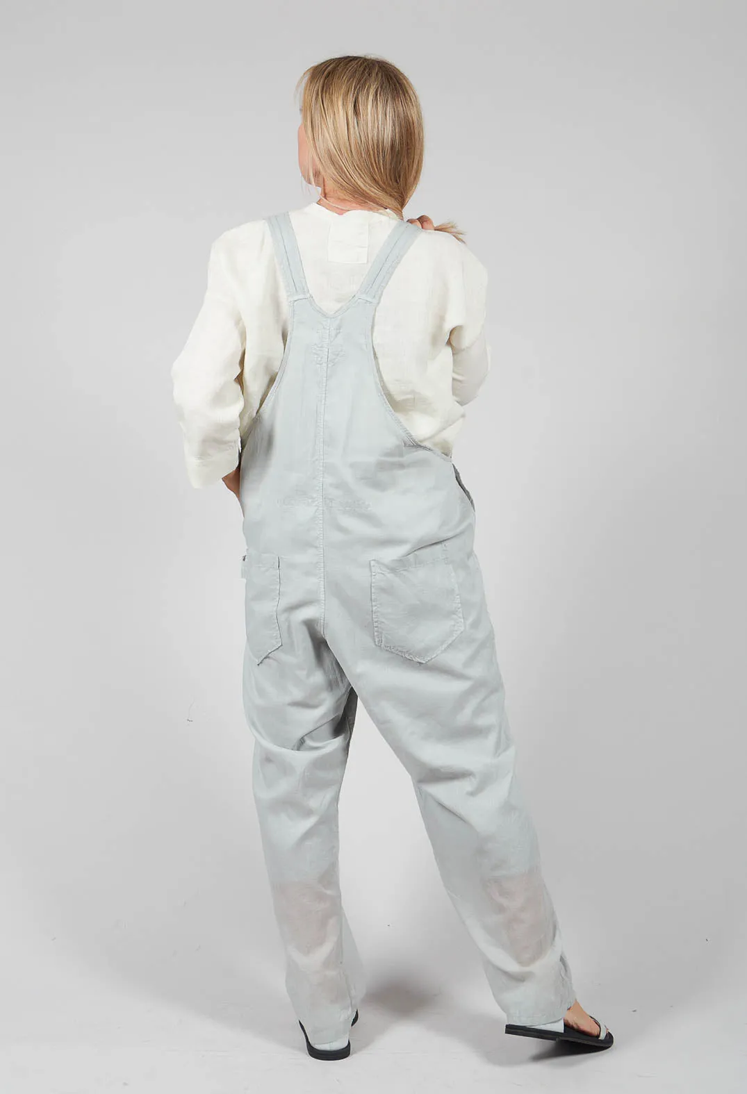 Cotton Overalls in Ghiaccio