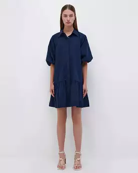 CRISSY COTTON POPLIN DRESS / MIDNIGHT