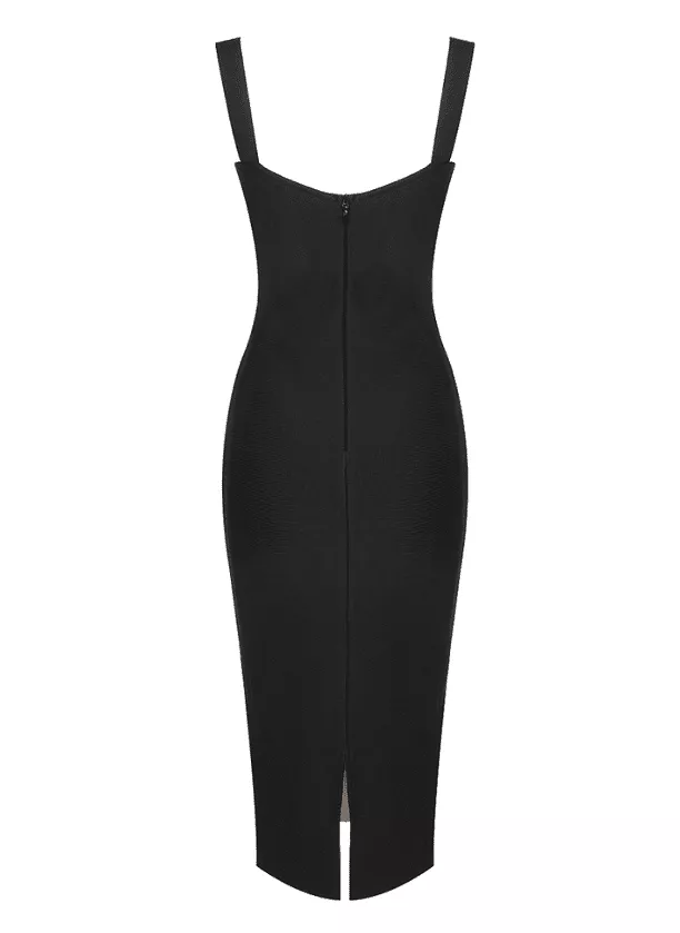 Dacia Black Midi Dress