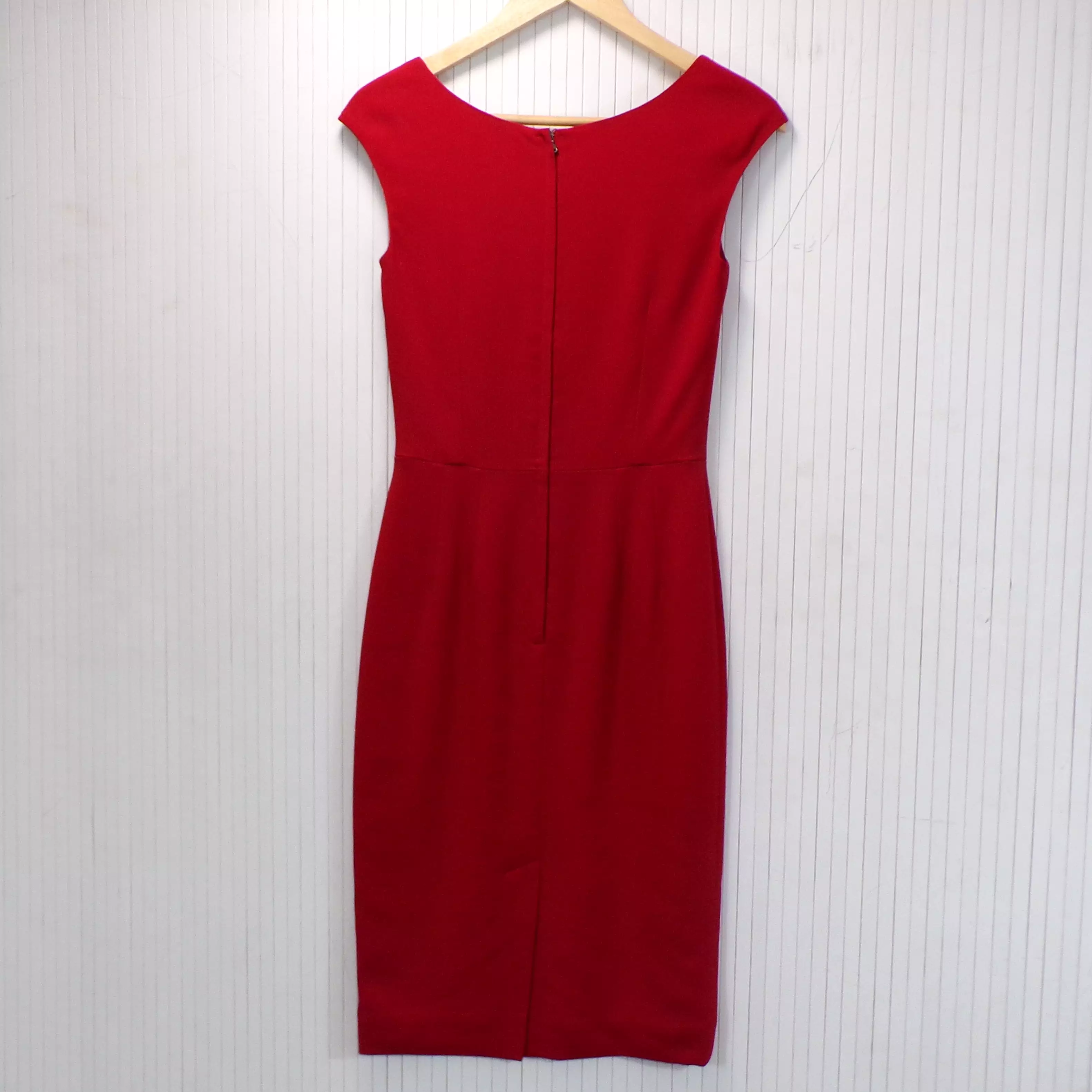 Dolce & Gabbana 1040 Scarlet Crepe Sleeveless Midi Dress XS