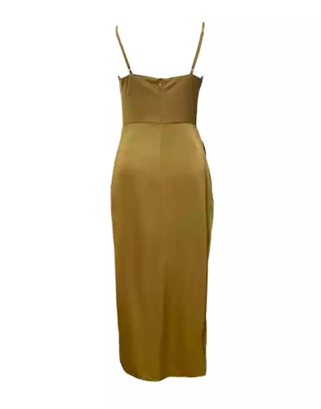 Draped Cleavage Midi Dress