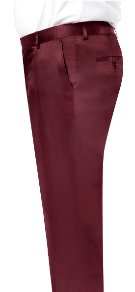 EJ Samuel Wine Satin Pants PS02