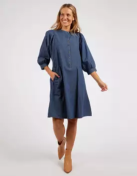 Elm Filippa Dress - Mid Blue Wash