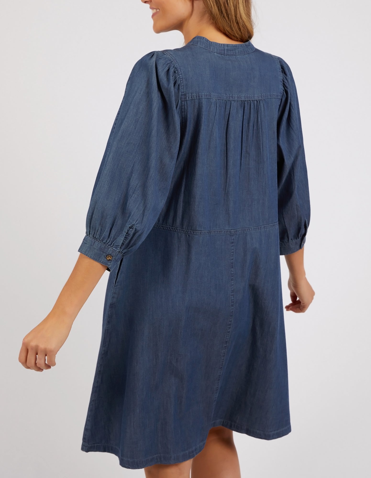 Elm Filippa Dress - Mid Blue Wash