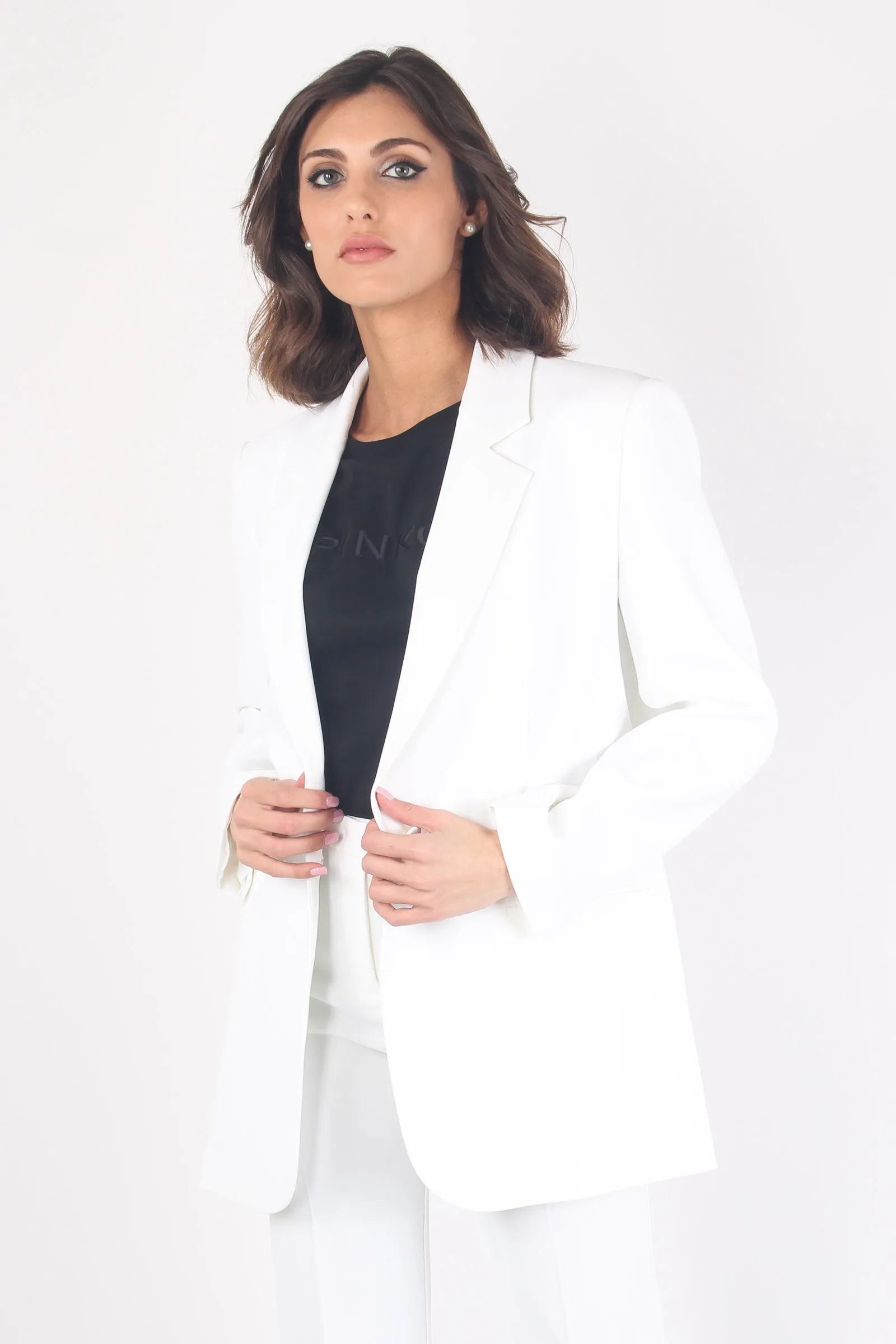 Esagerata Blazer Crepe Stret White