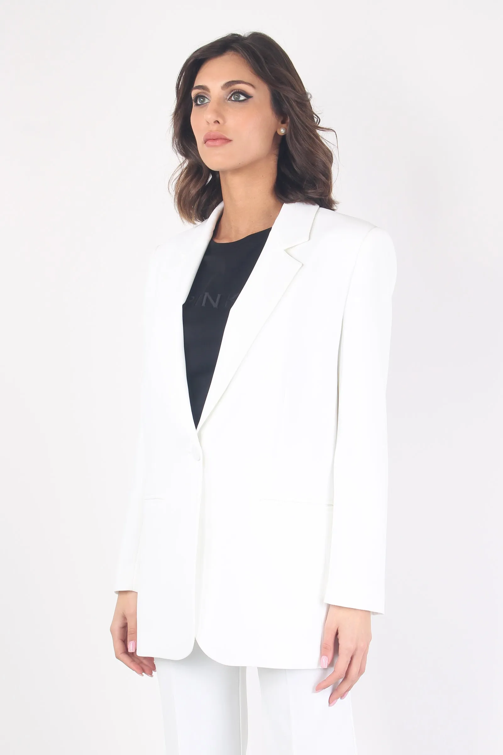 Esagerata Blazer Crepe Stret White