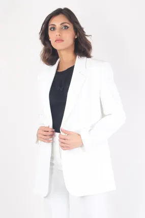 Esagerata Blazer Crepe Stret White