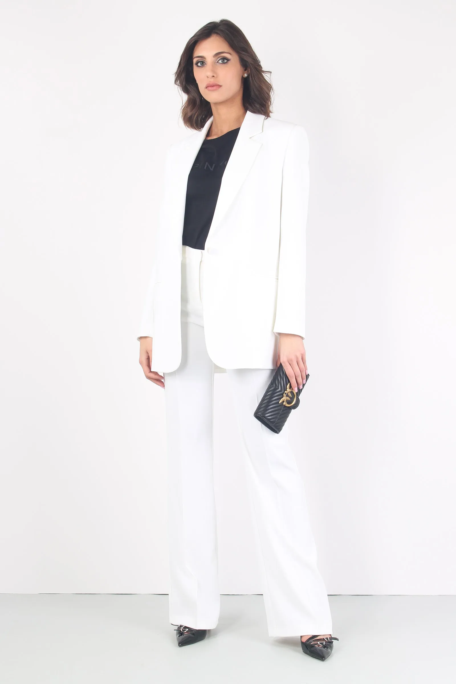 Esagerata Blazer Crepe Stret White