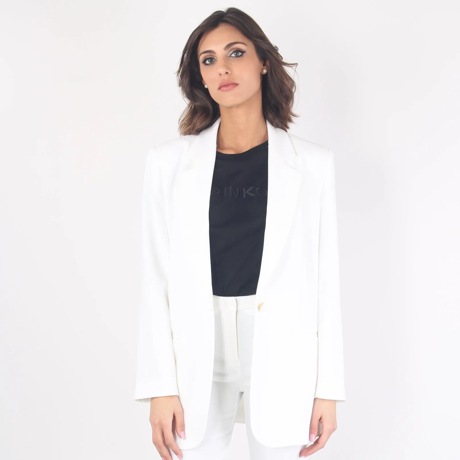 Esagerata Blazer Crepe Stret White