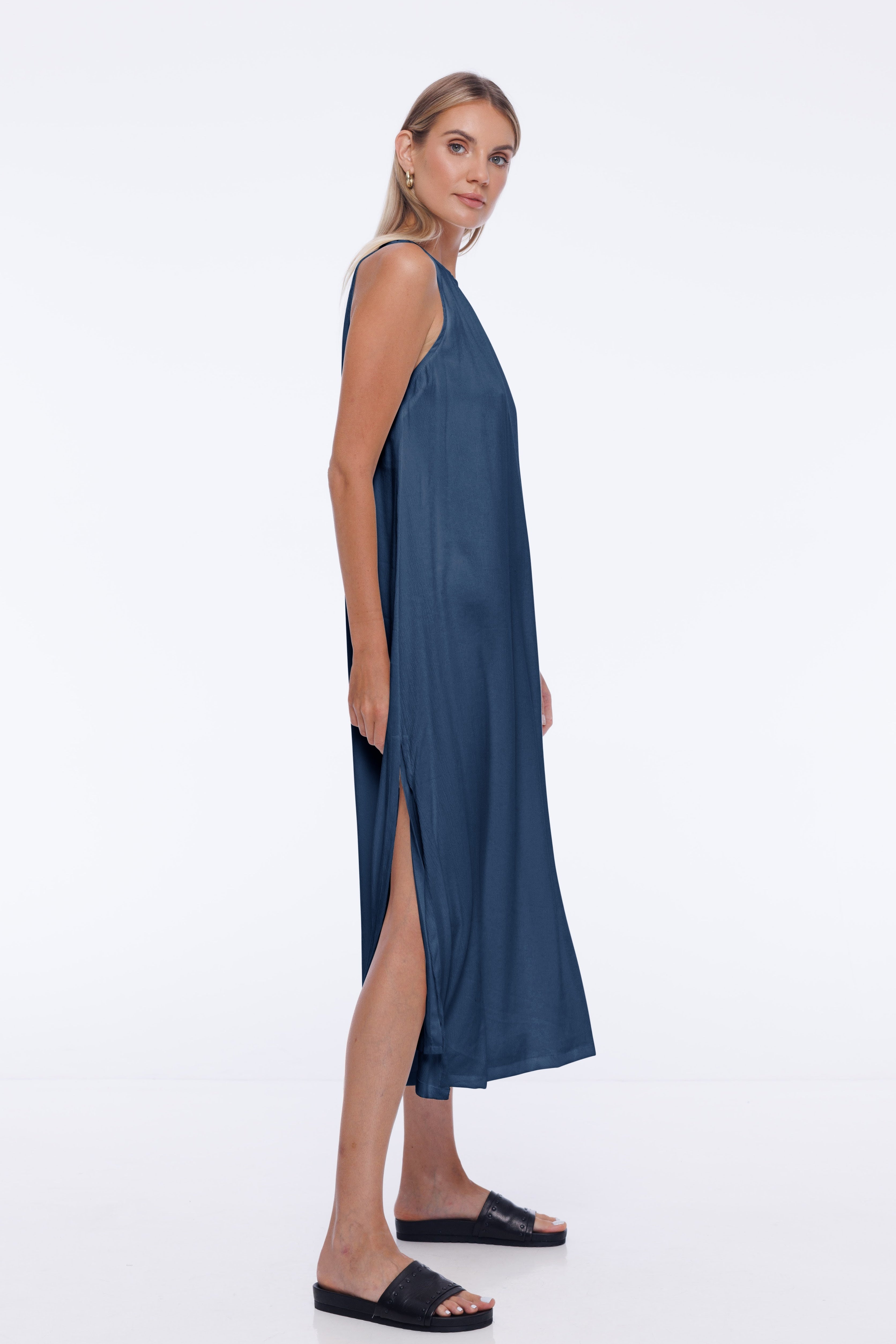 Finally Here Dress - Indigo