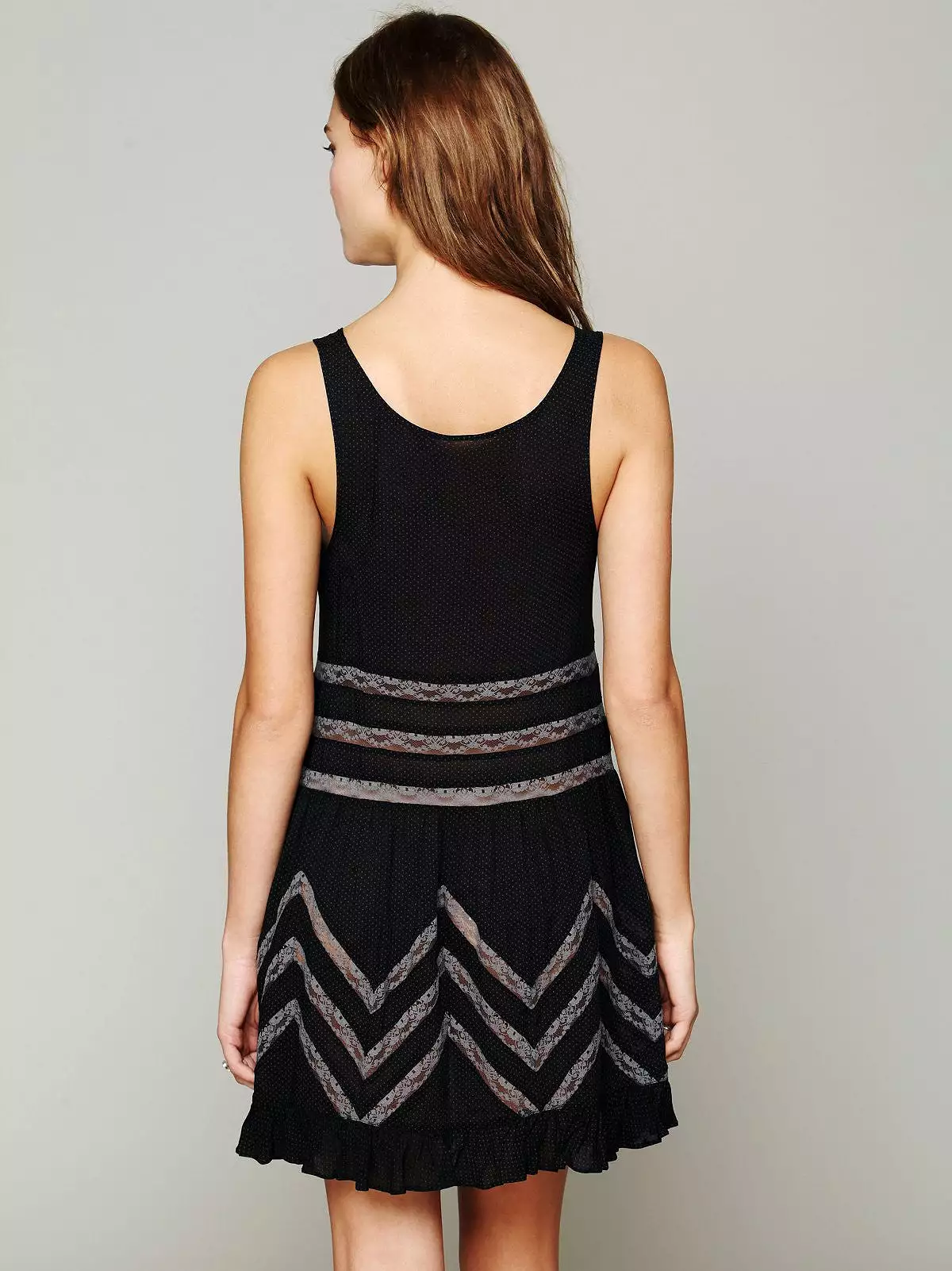 Free People Slip Voile Trapeze Dress Black