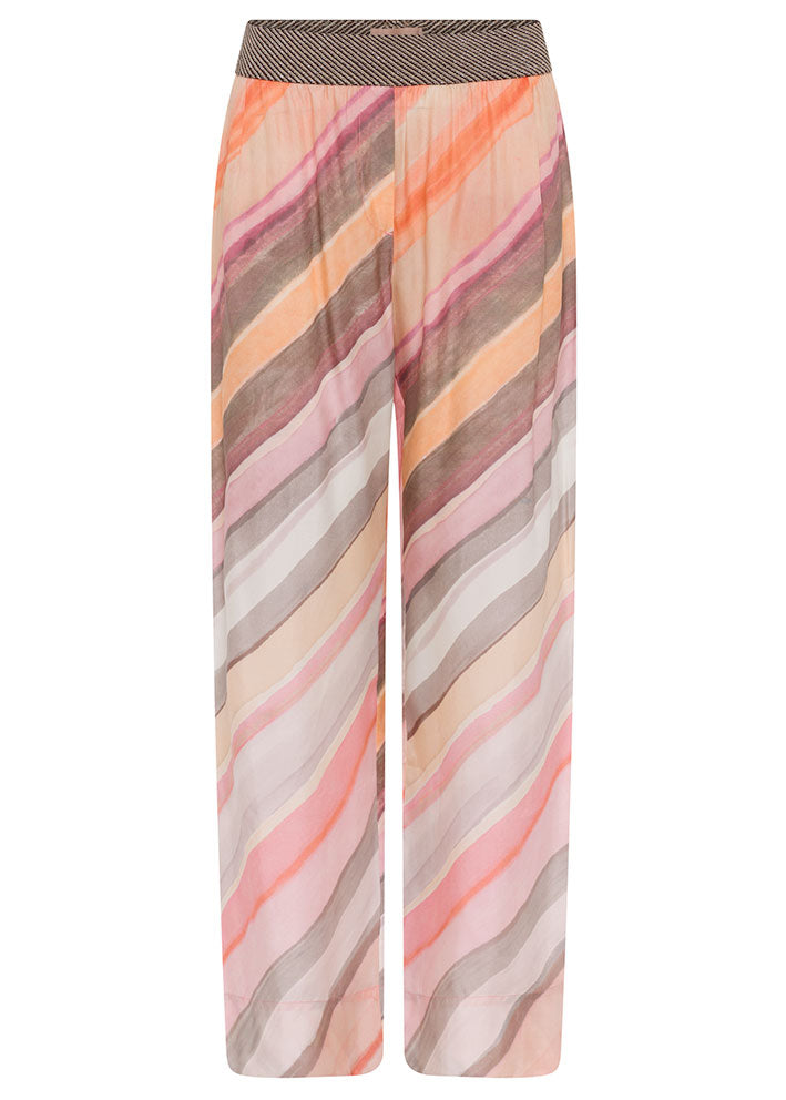 Gustav Bay Wide leg pants 52032 Bukser - Multi Diagonal Stripes Print