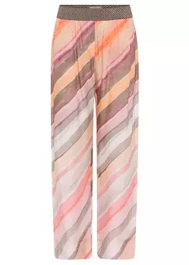 Gustav Bay Wide leg pants 52032 Bukser - Multi Diagonal Stripes Print