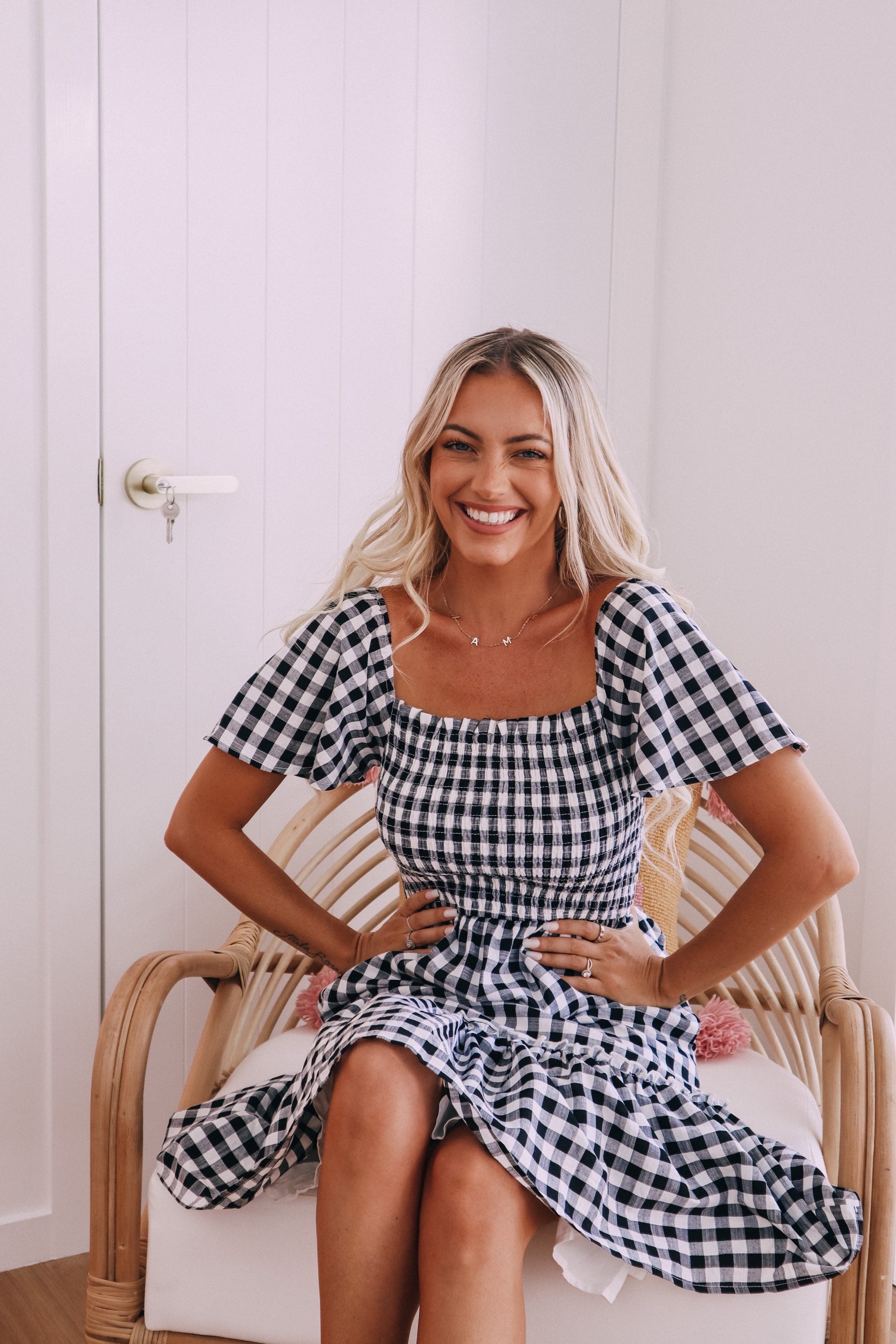 Honey Mini - Black & White Gingham