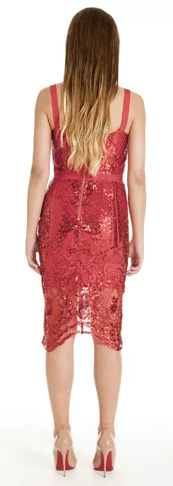 Isabella Red Cocktail Dress