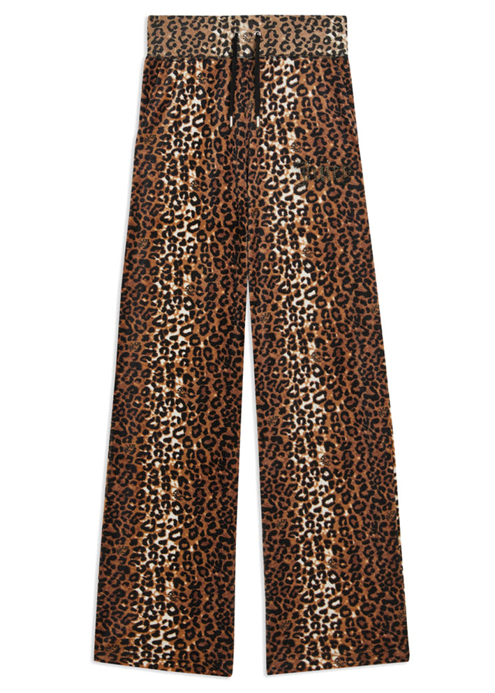 Juicy Couture Bexley Leopard Velour Pants - Leopard Print