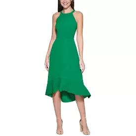 Kensie Dresses Womens Pleated Tea Length Midi Dress