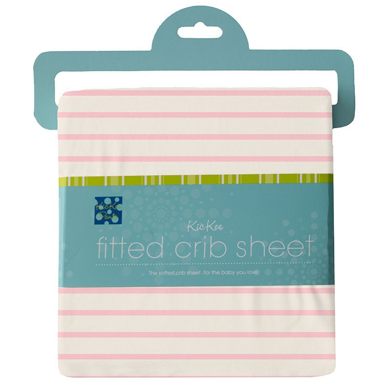 Kickee Pants Crib Sheet - Lotus Sweet Stripe