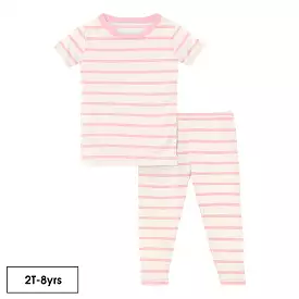 Kickee Pants Pajama Set - Lotus Sweet Stripe