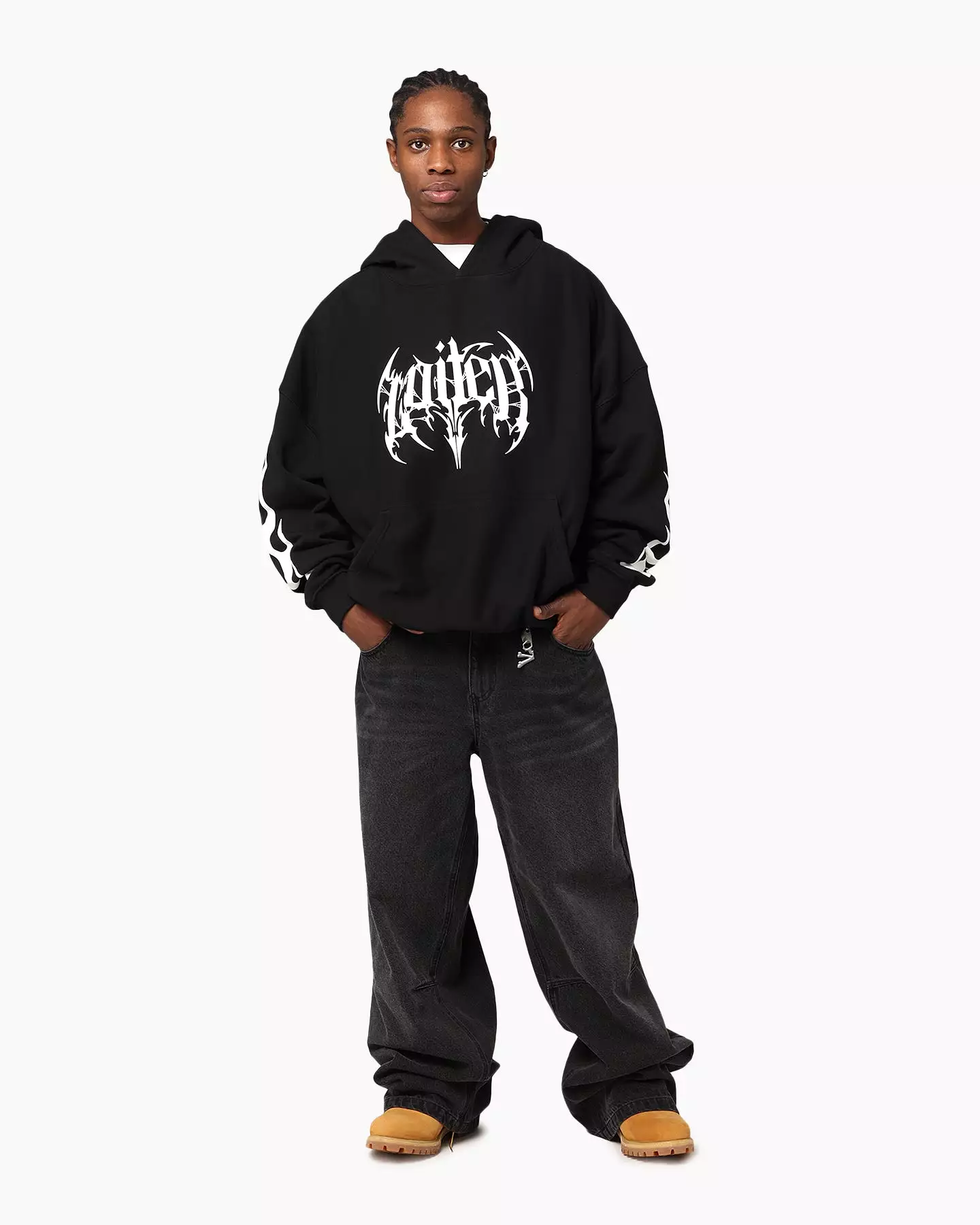 Loiter Metal Hoodie Black