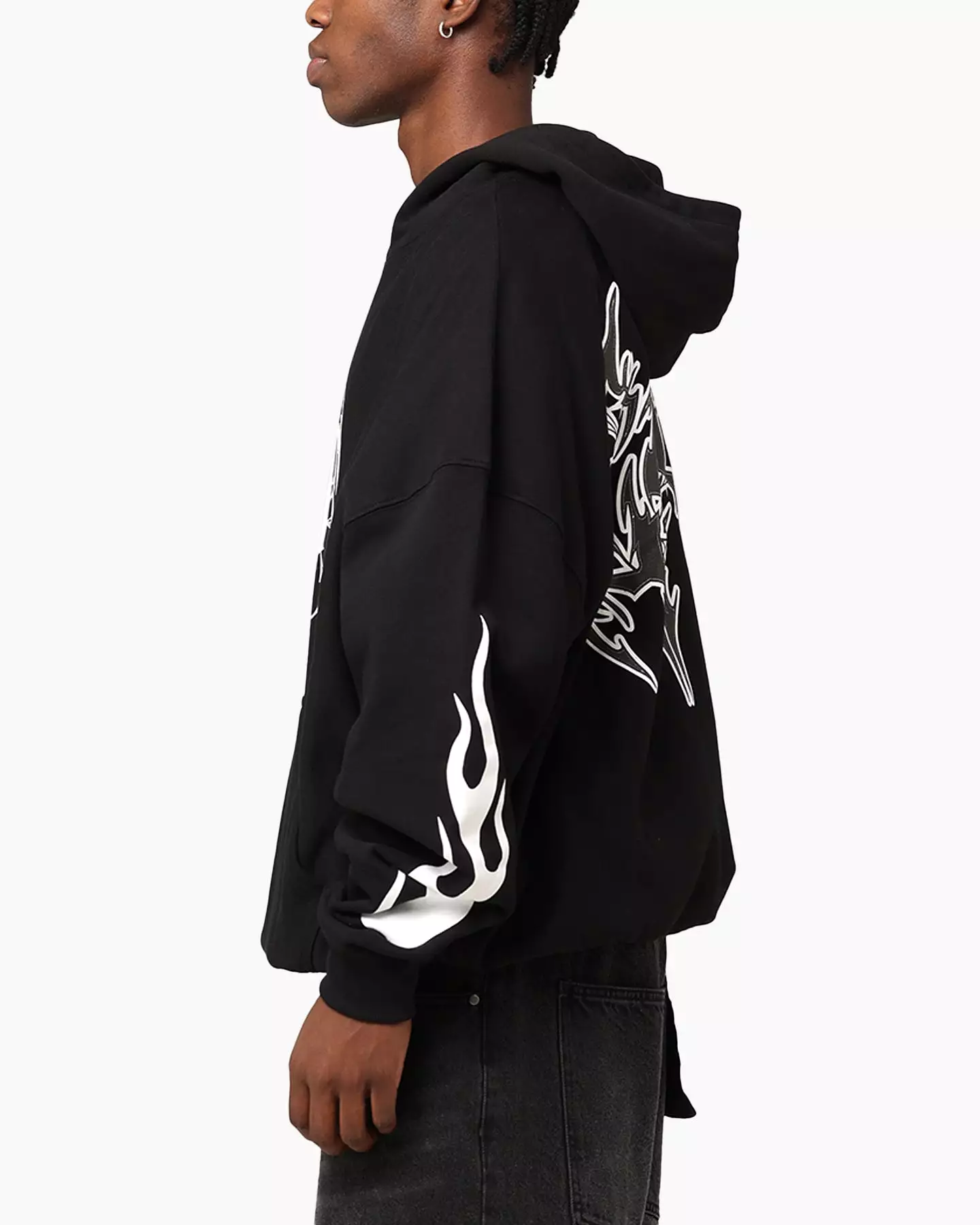 Loiter Metal Hoodie Black