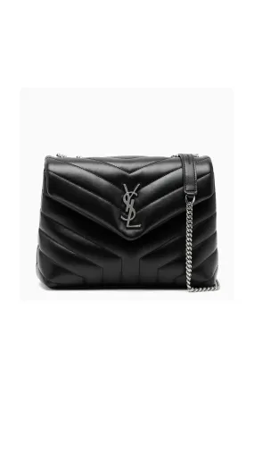 Loulou Small Bag in Quilted Leather - Black