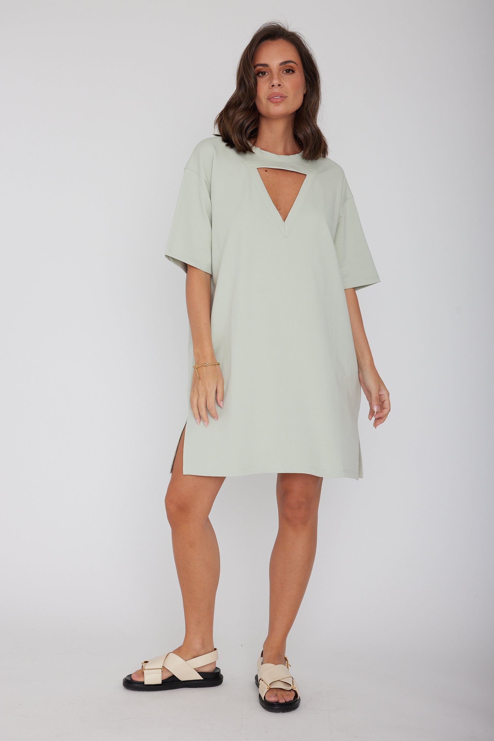 MARCUS Mini Dress Sage