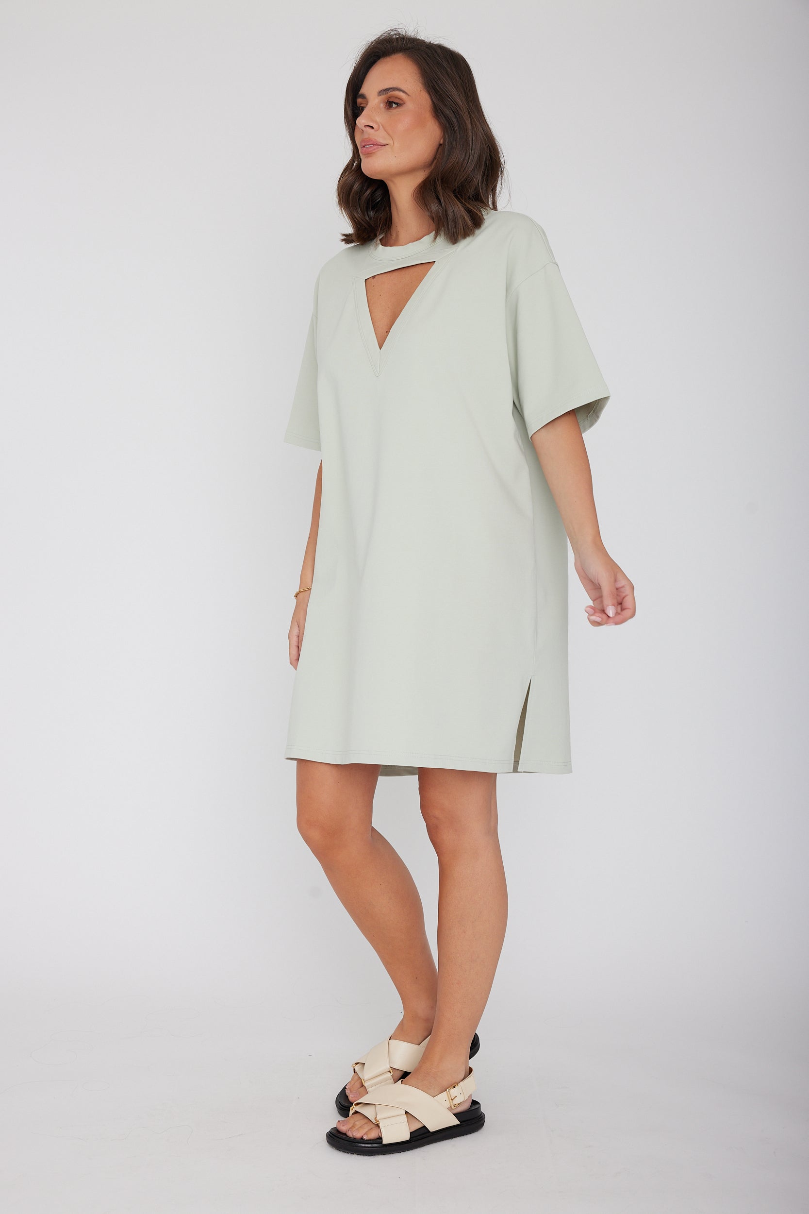 MARCUS Mini Dress Sage