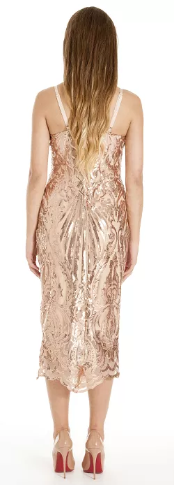 Nikki Gold Sequin Dress