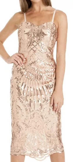 Nikki Gold Sequin Dress