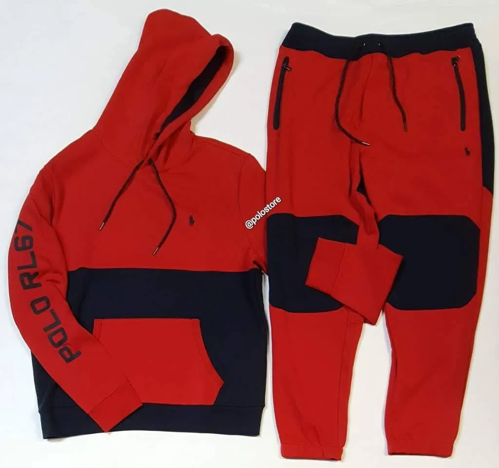 Nwt Polo Ralph Lauren Navy/Red RL-67 Joggers