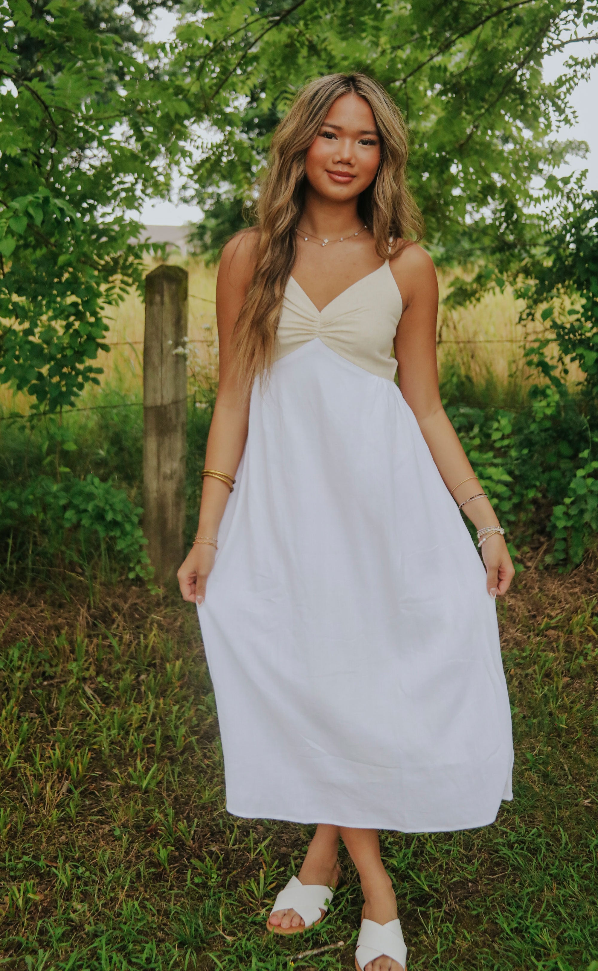 old money midi dress