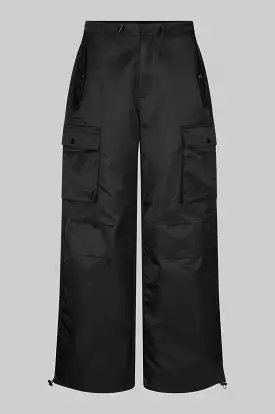 Oval Square Shine Pants - Black