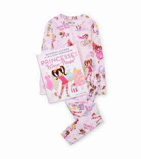 Pajamas and Book Set - Princesses Wear Pants