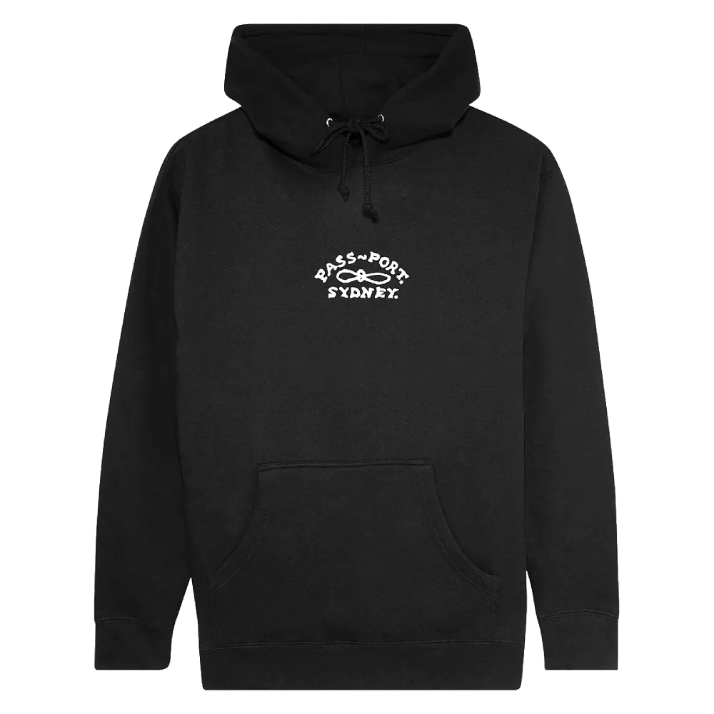 Pass Port Moniker Organic Hoodie Black