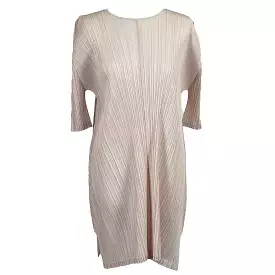 Pleats Please Issey Miyake Baby Pink Flared Midi Dress Sz5 XS/S/M/L/XL