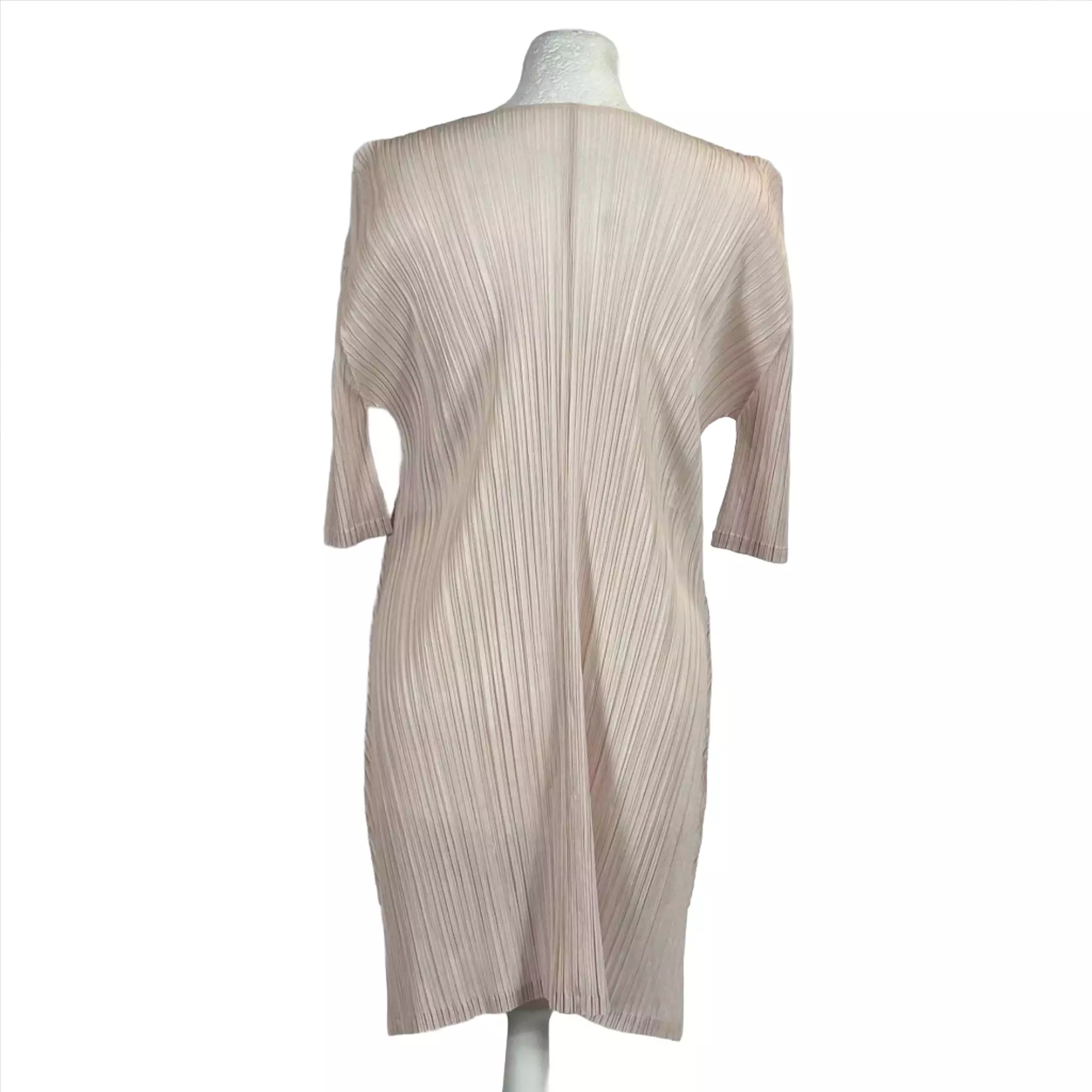 Pleats Please Issey Miyake Baby Pink Flared Midi Dress Sz5 XS/S/M/L/XL